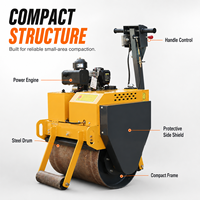 Petit compacteur vibrant à rouleau unique, poussé à la main, pour asphalte routier et nivellement de sol, fourni par l'usine