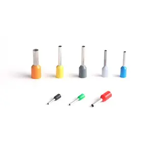 Toutes les couleurs E2510 E0508 E10-12 fil de cuivre isolé en nylon Bootlace Ferrule Crimp Pin Terminal Terminal Tubulaire