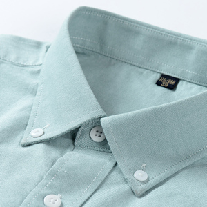 ODM Tùy Chỉnh Oxford Cotton Giản Dị Cổ Điển Nửa Tay Áo Quần Áo Với Các Nút Màu Rắn Thời Trang Phong Cách Áo Sơ Mi Nam - Product Image 3