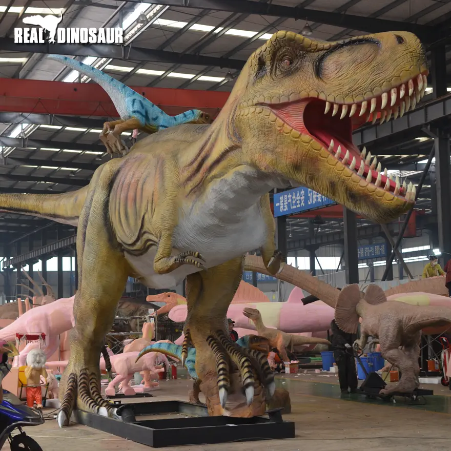 Открытый парк развлечений водонепроницаемый реалистичный аниматронный динозавр модель