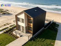 88 ㎡   Villa modulaire économique en acier léger préfabriquée, isolée et insonorisée