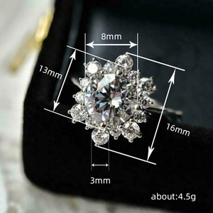 Anello a fiocco di neve per donna, design floreale semplice, anello da indossare ogni giorno - Product Image 5