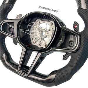 Volante LED de fibra de carbono en forma de <span class=keywords><strong>D</strong></span> para <span class=keywords><strong>BMW</strong></span> F02 F10 F30 F82 G20 G21 G30 G38 M Series X3 X5 <span class=keywords><strong>330</strong></span> 520 750 - Product Image 5