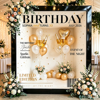 Autocollant en vinyle PVC auto-adhésif résistant à l'eau et durable, taille personnalisée, pour décoration de mariage et d'anniversaire, idéal pour les cabines photo.