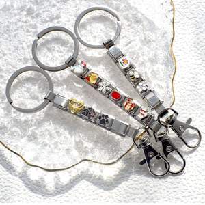 Porte-clés de bricolage italien à la mode en acier inoxydable boule chien Noël ami cadeau Module - Product Image 5