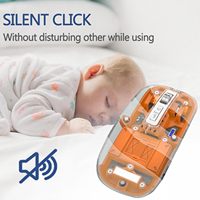 Souris optique sans fil mini transparente, ultra-fine, silencieuse, rechargeable, avec rétroéclairage LED pour le gaming, en stock