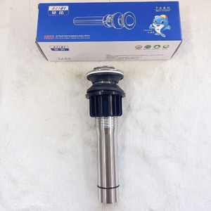 Trampa de desagüe para fregadero de acero inoxidable con refuerzo elástico, diseño antiolores y de rebote, estilo minimalista, acabado cromado - Product Image 5