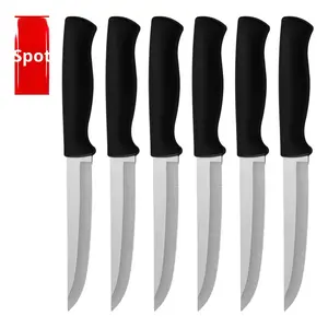 Juego de cuchillos para carne aptos para lavavajillas zurdos más vendidos transfronterizos, uso doméstico, corte de carne de estilo occidental, acero inoxidable dentado - Product Image 2