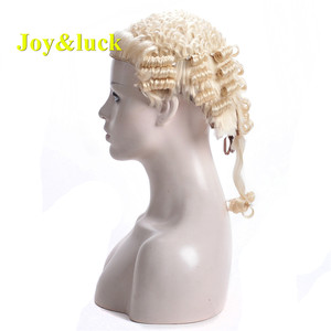 Tòa Án Tổng Hợp Thủ Công Thẩm Phán Luật Sư Tóc Giả Màu Vàng Thường Xuyên Curl Cho Nam Giới Hoặc Phụ Nữ Truyền Thống Anh Cổ Điển Barrister Tóc Giả - Product Image 3