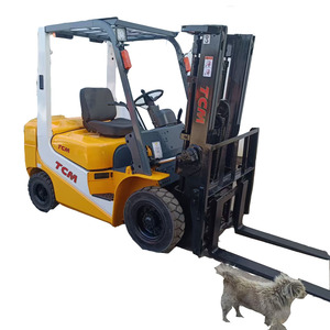Used TCM 30 Diesel Forklift 3 Tons with Container Mast Hydraulic Side Shifter Solid Tire - Product Image 1