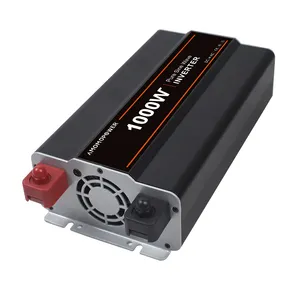 Convertidor de corriente CC a CA de 1000W, 12V, 24V, 48V a 220V, 50Hz, inversor de onda sinusoidal pura RV, convertidores de sistema de batería de litio