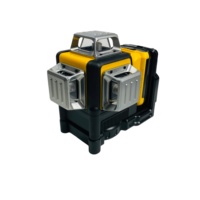 Niveau laser auto-nivelant rechargeable 12V, 360° °   Lignes vertes horizontales et verticales avec couverture sur 3 côtés