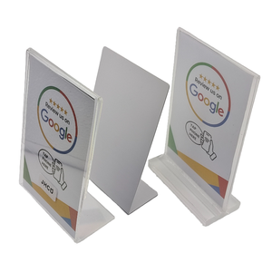 カスタム13.56MHzアクリルNFCテーブルディスプレイスタンドRFIDレストランNFCGoogleレビューソーシャルメディアNGT213レビューディスプレイ - Product Image 1