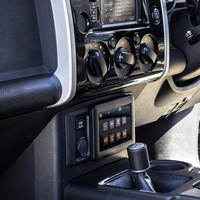 Panneau de commande intelligent 4 voies avec double affichage LCD de la tension, 80 ampères, boutons rétroéclairés et autocollants d'icônes marines pour bateau