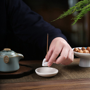 Varilla de incienso simple japonesa de cerámica Quemador de incienso de cerámica Mini soporte de incienso japonés - Product Image 5