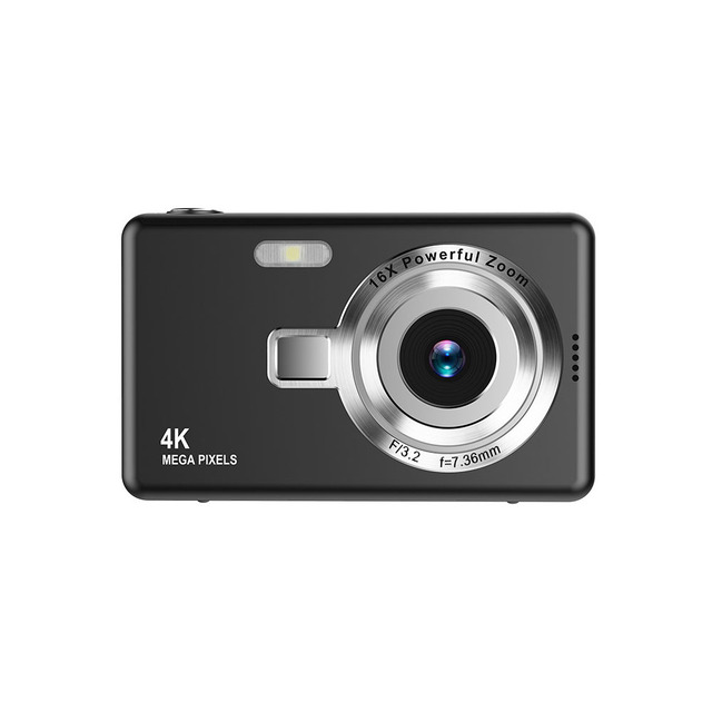 Hot Selling 4K CCD Sensor Digital Camera Mini Compact HD Entry Level Photo Device Students Beginners Home Use