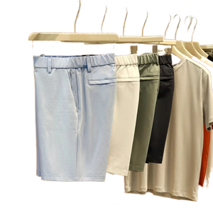 Pantalones Cortos de Verano para Hombre, de Alta Gama, Transpirables, con Cordón Ajustable, Logotipo Frontal, Estilo Vintage, Casual de Negocios, Elásticos en Cuatro Direcciones - Product Image 1