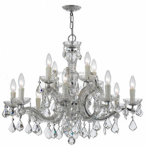 German wholesale 12 arm 2 layers iron material k9 crystal chandeliers made in china - Product Image 4