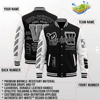 Blouson de baseball vierge en gros pour hommes, avec broderie appliquée, style bomber, hiver, grande taille, Hip Hop Fox