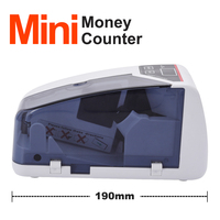 Contadora de Billetes Mini UV EB LD-30 con Detector de Billetes Falsos, Velocidad de 600 Billetes, Capacidad de Tolva de 150 Billetes, LED para Euros, Dólares Estadounidenses y Dólares Canadienses