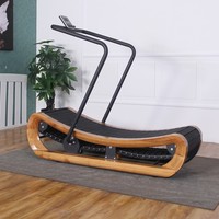 Fabrication à bas prix Cardio Training Home Gym Équipement de fitness Machine de course incurvée Tapis roulant incurvé en bois (ceinture en nylon) Gym