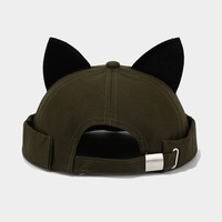Gorro de Algodón Premium con Orejas de Gato, Estilo Moderno, Camuflaje, Sin Borde, Tipo Yuppie Duke, Gorro de Primavera con Diseño de Calavera, Personalizable con Logotipo