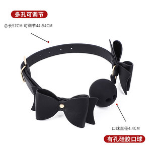 ของเล่นทางเพศสำหรับผู้ใหญ่, ที่ปิดปากแบบโบว์, หนัง PU, ที่ปิดปากซิลิโคน, ของเล่นสำหรับคู่รักแนว SM, ของเล่นสำหรับกิจกรรมทางเพศแบบพันธนาการ, ดรอปชิปปิ้ง - Product Image 5