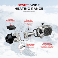 Chauffage diesel tout-en-un XMZ-W-D11 avec pompe à volume d'huile réglable, minuterie de compte à rebours et affichage numérique des codes de panne pour camping-car