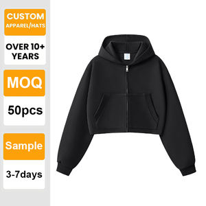 Vêtement de sport surdimensionné de qualité supérieure avec broderie personnalisée en gros, sweat-shirt à capuche dégradé, veste zippée courte - Product Image 1