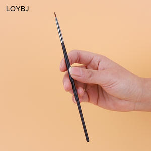 Pincel <span class=keywords><strong>corrector</strong></span> de punta afilada precisa, pincel delineador de ojos fino T22, pelo de visón, mango de madera, detalle de zanja, pinceles de maquillaje, Etiqueta Privada - Product Image 3