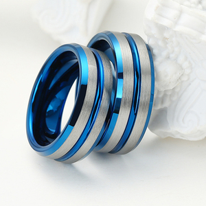 Anelli Classici in Carburo di Tungsteno TG per Matrimonio, Anello di Fidanzamento per Uomo e Donna, Regalo per Anniversario, Gioiello con Fascia Lucida a Cupola e Incisione del Nome - Product Image 2