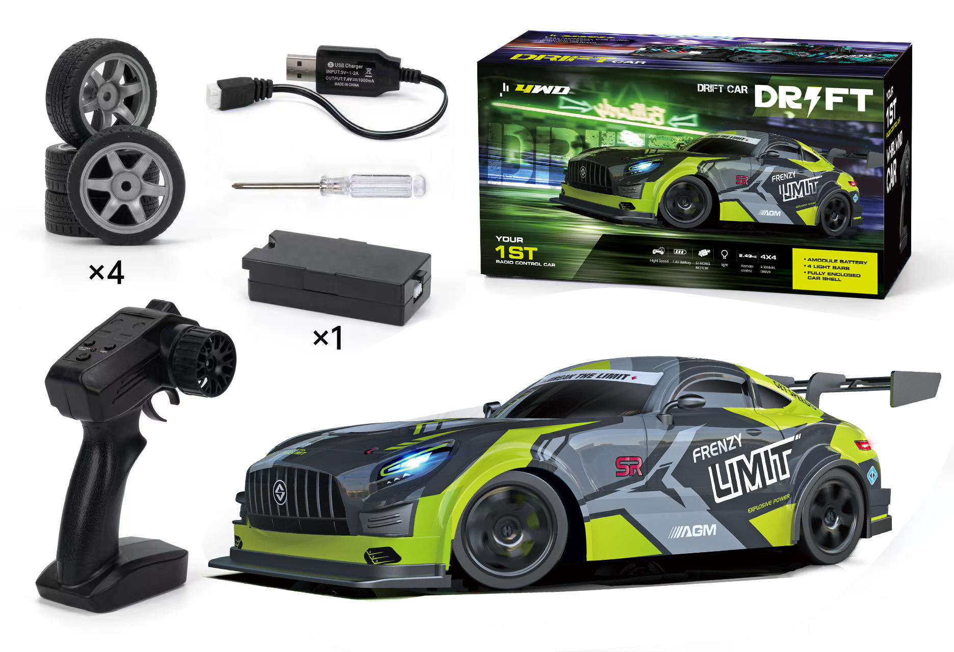 Ae86 Drift Rc Car 4WD 1/16 High Speed RC Drift Car S921 S922 S923 S924  Remote Control Toys RC Vehicle Toy for Children