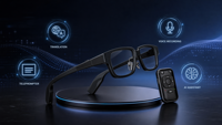 Lunettes AR VITASIGHT : Machine de traduction hors ligne, matériel VR de pointe avec projection et assistant vocal IA, téléprompteur