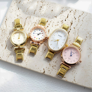 ヨーロッパとアメリカでベストセラーのモジュール式オーバルステンレススチールブレスレット腕時計、女性用クォーツムーブメント、卸売、多用途DIY - Product Image 3