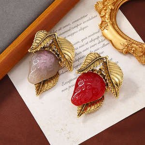 Broche en résine Ment Jelly Fraise, Corniche de fruits sucrés, pour manteau femme, accessoire, cadeau - Product Image 4