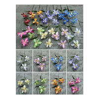 Nouvelles fleurs artificielles en gros pour décoration d'allée de mariage, style jardin, iris à 3 têtes, pour l'exportation