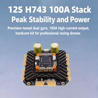 Contrôleur de vol HAKRC H743 12S 100A 4-en-1 ESC pour drone FPV, accessoires pour drone FPV de course et freestyle