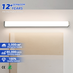 Modern Minimalist Aluminum LED Mirror Lamp Warm White 3500K IP44 Surface Mounted Bathroom Vanity <b>Lighting</b> - Product Image 1