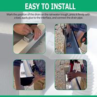 Sortie de gouttière en aluminium de 94 mm de diamètre, personnalisable en taille, utilisée pour les connexions de sortie de systèmes de drainage