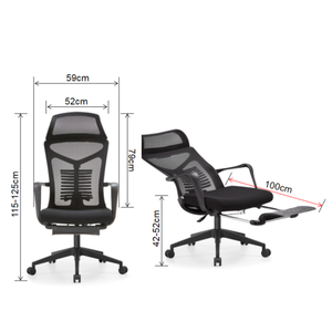 Sedia da <span class=keywords><strong>Ufficio</strong></span> Moderna di Alta Gamma con Schienale in Rete, Poggiatesta Regolabile e Design Reclinabile Confortevole per <span class=keywords><strong>Ufficio</strong></span> Dirigenziale e <span class=keywords><strong>Casa</strong></span> - Product Image 2