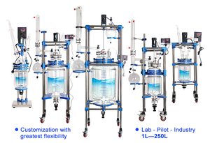 Glass Reactor with Adjustable Stirring Rod Automatic <b>Control</b> Accurate <b>Temperature</b> & Energy Saving for Versatility - Product Image 2