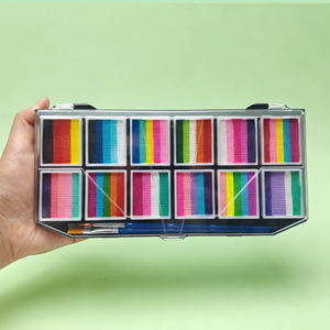 Pinturas Temporales de Arcoíris para Niños, Pintura Facial en Barra, Paleta, Suministros para Pintar el Cuerpo en Festivales, Natural - Product Image 5