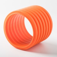 Tuyau en PP ondulé de 100 mm avec connexion à anneau en caoutchouc pour la protection des câbles souterrains