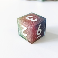 MINI PLANET Vente en gros de dés DND en résine personnalisés avec des bords nets pour TRPG COC, jeux de société Dungeons & Dragons, dés à 6 faces de 16 mm