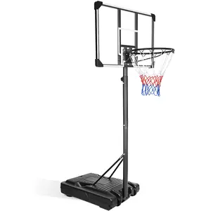 Conjunto de jogos de basquete, conjunto portátil com altura ajustável de 36 polegadas com funda, para áreas internas e externas, de basquete