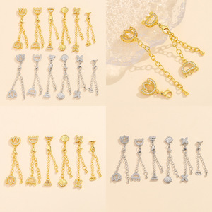 Fermoirs de bijoux Nantong, formes variées, zircone cubique, accessoires de bracelet DIY, plaqué or et argent - Product Image 4