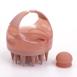 Outils de massage du cuir chevelu avec poignée, exfoliant, brosse à shampooing en silicone pour nettoyer le cuir chevelu, masseur avec distributeur - Product Image 2