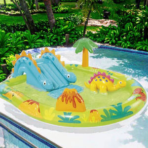 Toboggan de piscine en PVC écologique pour enfants, thème Parc de dinosaures Île volcanique, pour l'été - Product Image 3