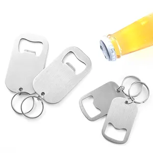 Beer Opener's Stainless Steel Sublimation Can Metal Bottle Opener Mini Keychain Lid Openers Speed Key Chain Custom Bottle Opener