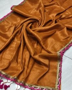 Blusa de Sari de Algodón Tejido ENT de Akshay Sharma, Ecológica, de Secado Rápido, Ligera, Teñida en Color Liso, Vestido de Novia Especial para Chicas - Product Image 2